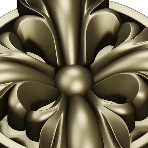 Decorative Floral Rosette STL for CNC