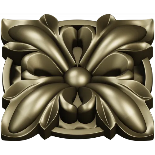 Decorative Floral Rosette STL for CNC