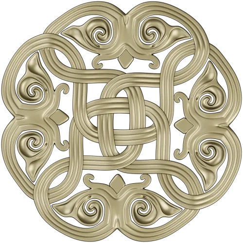 Round Celtic Knot Rosette - STL 3D Model for CNC