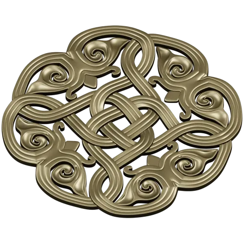 Round Celtic Knot Rosette - STL 3D Model for CNC