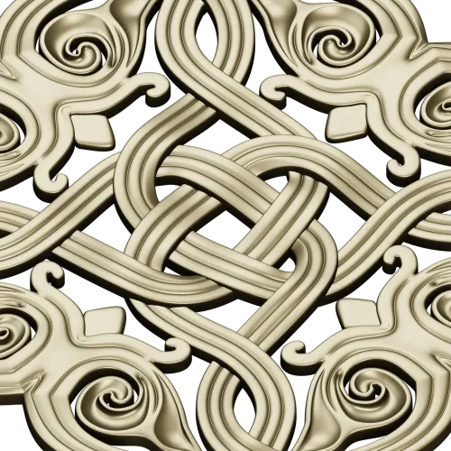 Round Celtic Knot Rosette - STL 3D Model for CNC