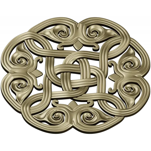 Round Celtic Knot Rosette - STL 3D Model for CNC