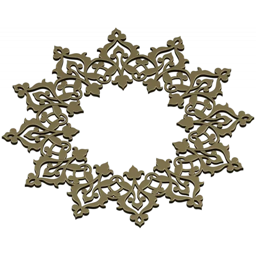 Ornamental Arabesque Rosette STL for CNC