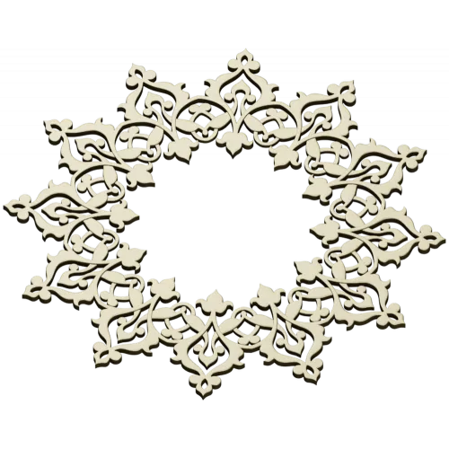 Ornamental Arabesque Rosette STL for CNC