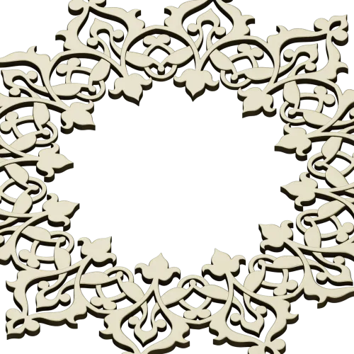 Ornamental Arabesque Rosette STL for CNC