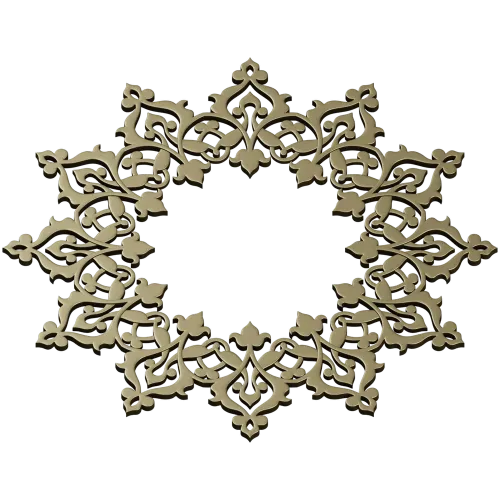 Ornamental Arabesque Rosette STL for CNC