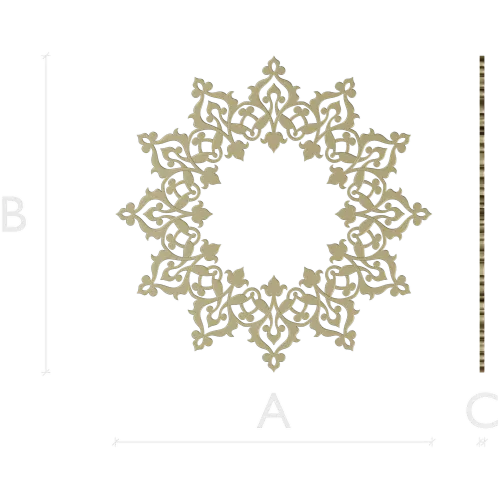 Ornamental Arabesque Rosette STL for CNC