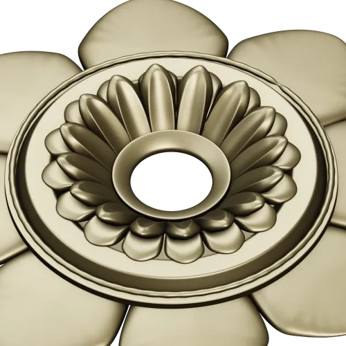 Floral Rosette STL Model for CNC