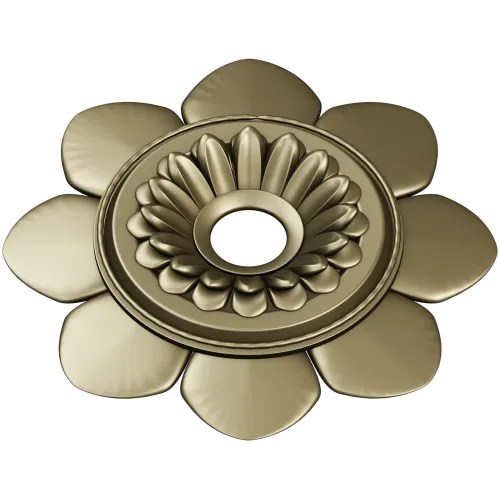 Floral Rosette STL Model for CNC