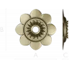 Floral Rosette STL Model for CNC