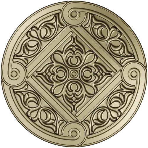 Ornamental Rosette 3D Model STL for CNC Milling