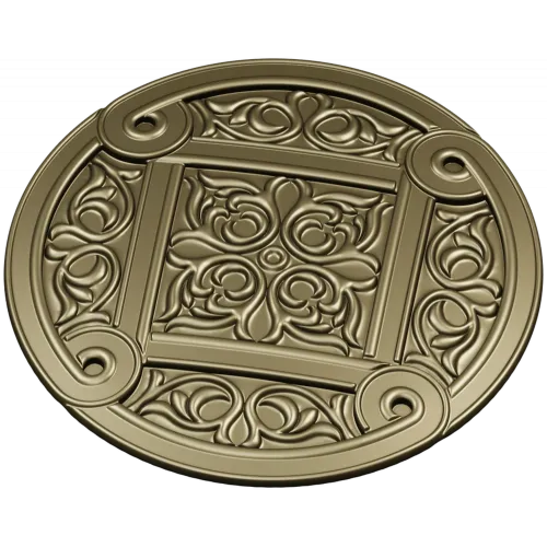 Ornamental Rosette 3D Model STL for CNC Milling
