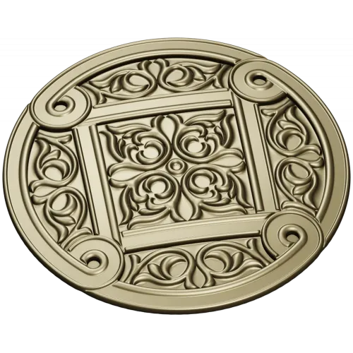 Ornamental Rosette 3D Model STL for CNC Milling