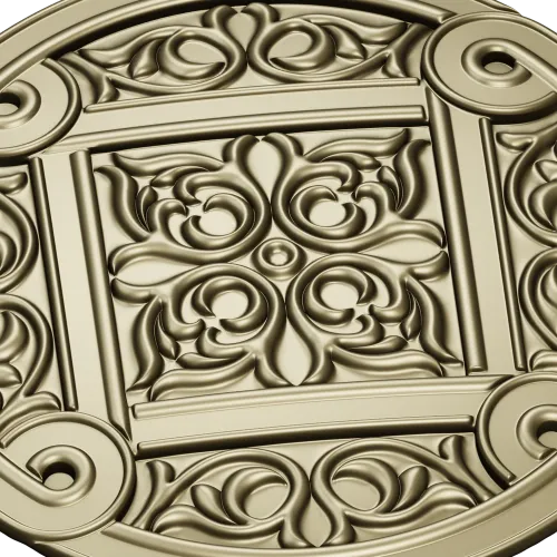 Ornamental Rosette 3D Model STL for CNC Milling