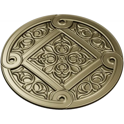 Ornamental Rosette 3D Model STL for CNC Milling