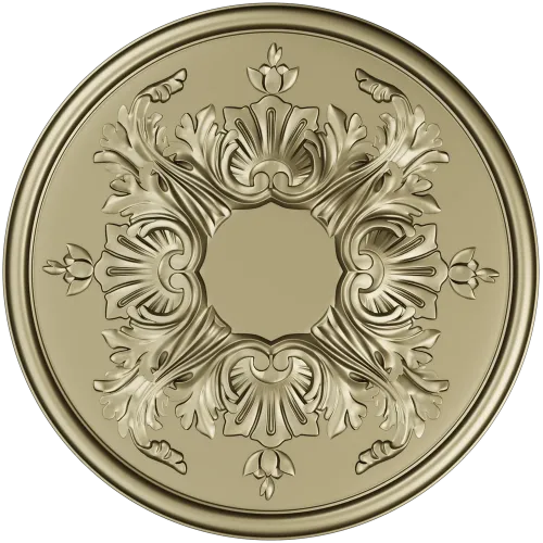 Ornate Acanthus Rosette - 3D STL Model for CNC Milling