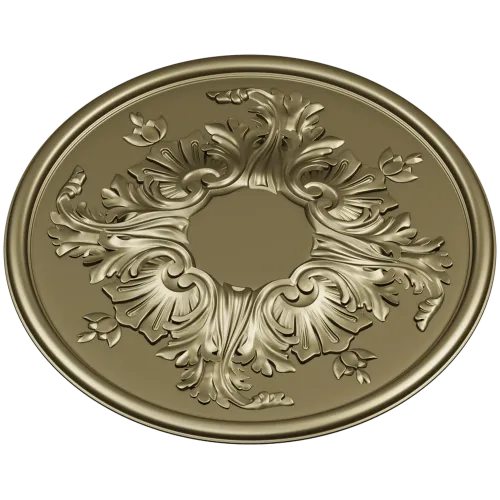 Ornate Acanthus Rosette - 3D STL Model for CNC Milling