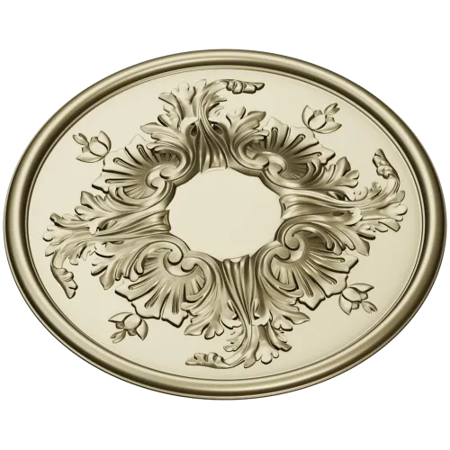 Ornate Acanthus Rosette - 3D STL Model for CNC Milling