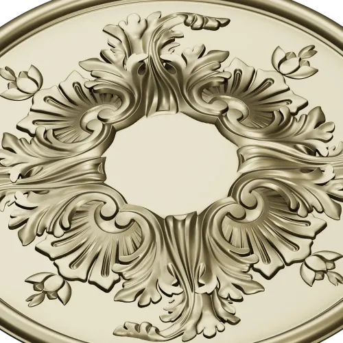 Ornate Acanthus Rosette - 3D STL Model for CNC Milling