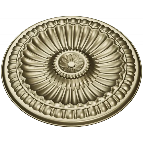 Резная розетка "Солнечный медальон" - 3D STL для ЧПУ