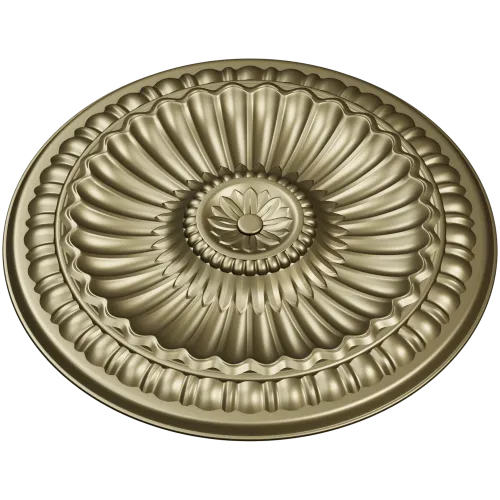 Резная розетка "Солнечный медальон" - 3D STL для ЧПУ