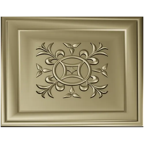 Square Rosette STL - Ornate Medallion 3D Model for CNC