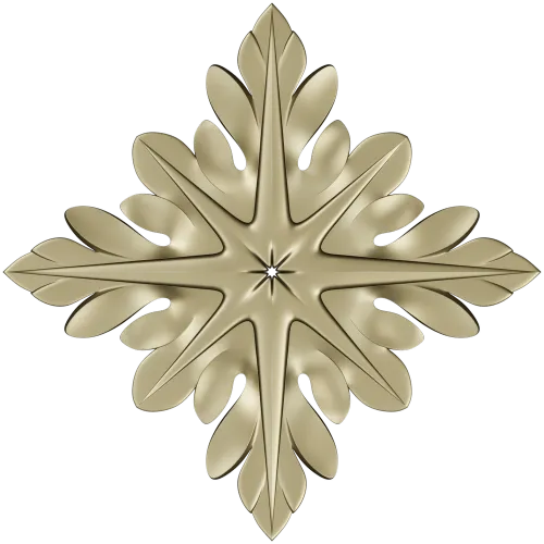 Acanthus Star Rosette - STL 3D model for CNC