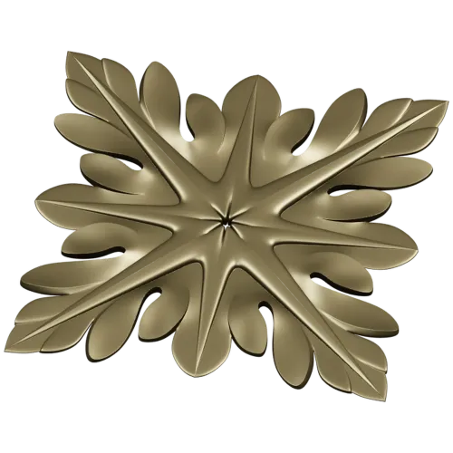 Acanthus Star Rosette - STL 3D model for CNC
