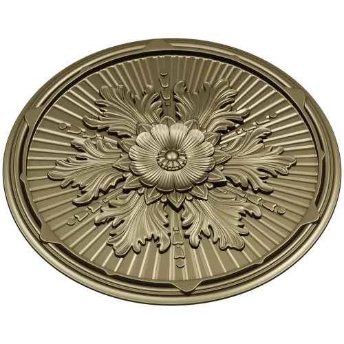 Aurelian Rosette - detailed round rosette STL for CNC