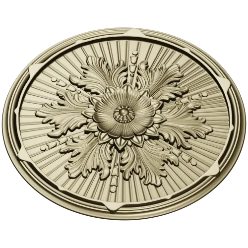 Aurelian Rosette - detailed round rosette STL for CNC