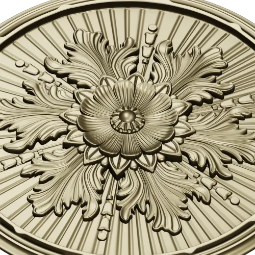 Aurelian Rosette - detailed round rosette STL for CNC
