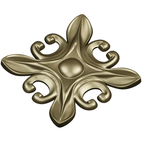 Рельефная розетка с листовыми лепестками - 3D модель STL для ЧПУ