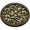Round Floral Rosette STL 3D Model for CNC Carving