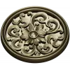 Round Floral Rosette STL 3D Model for CNC Carving
