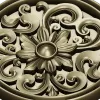 Round Floral Rosette STL 3D Model for CNC Carving