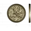 Round Floral Rosette STL 3D Model for CNC Carving