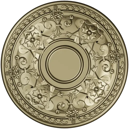 Ornate Floral Rosette STL for CNC Routing