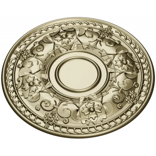 Ornate Floral Rosette STL for CNC Routing