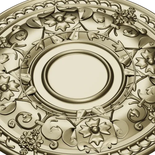 Ornate Floral Rosette STL for CNC Routing
