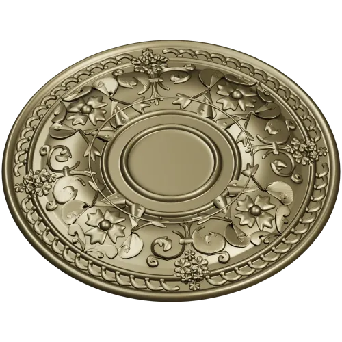 Ornate Floral Rosette STL for CNC Routing