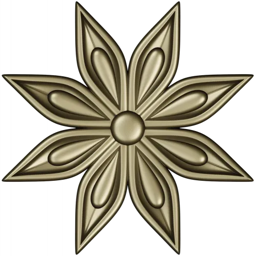 Starleaf Rosette - STL 3D model for CNC routing