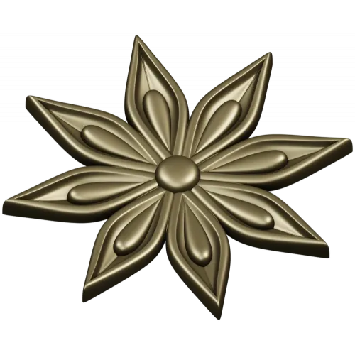 Starleaf Rosette - STL 3D model for CNC routing