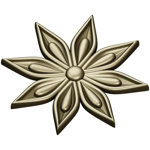 Starleaf Rosette - STL 3D model for CNC routing