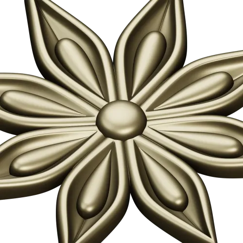 Starleaf Rosette - STL 3D model for CNC routing