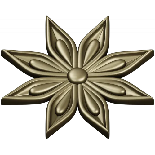 Starleaf Rosette - STL 3D model for CNC routing