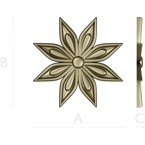Starleaf Rosette - STL 3D model for CNC routing