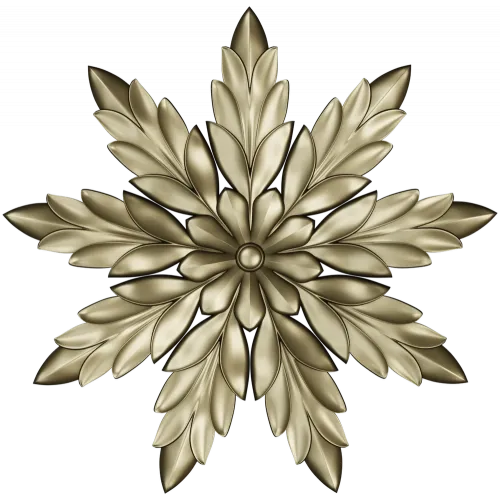 Laurel Star Rosette - STL 3D model for CNC