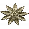 Laurel Star Rosette - STL 3D model for CNC