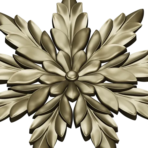 Laurel Star Rosette - STL 3D model for CNC