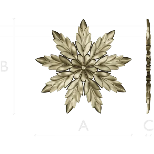 Laurel Star Rosette - STL 3D model for CNC